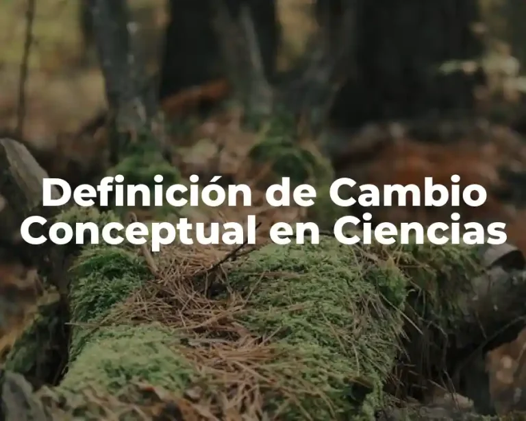 Definición de Cambio Conceptual en Ciencias