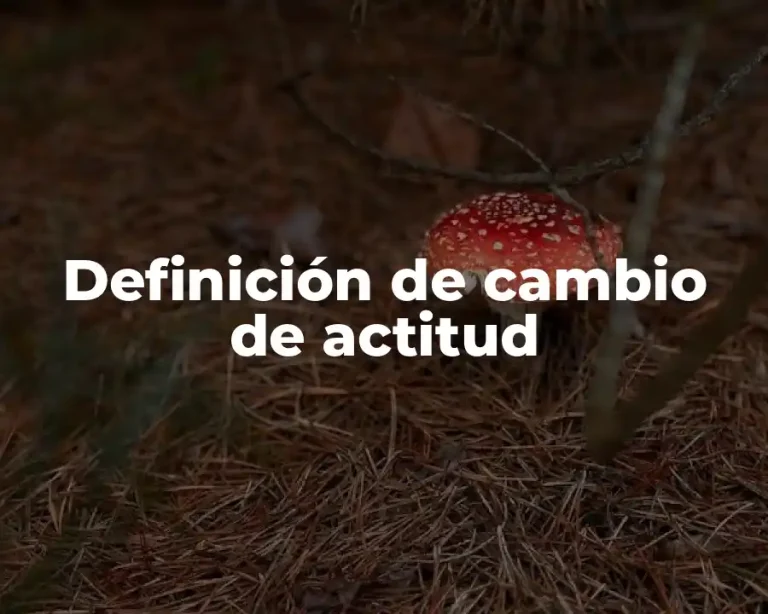 Definición de cambio de actitud