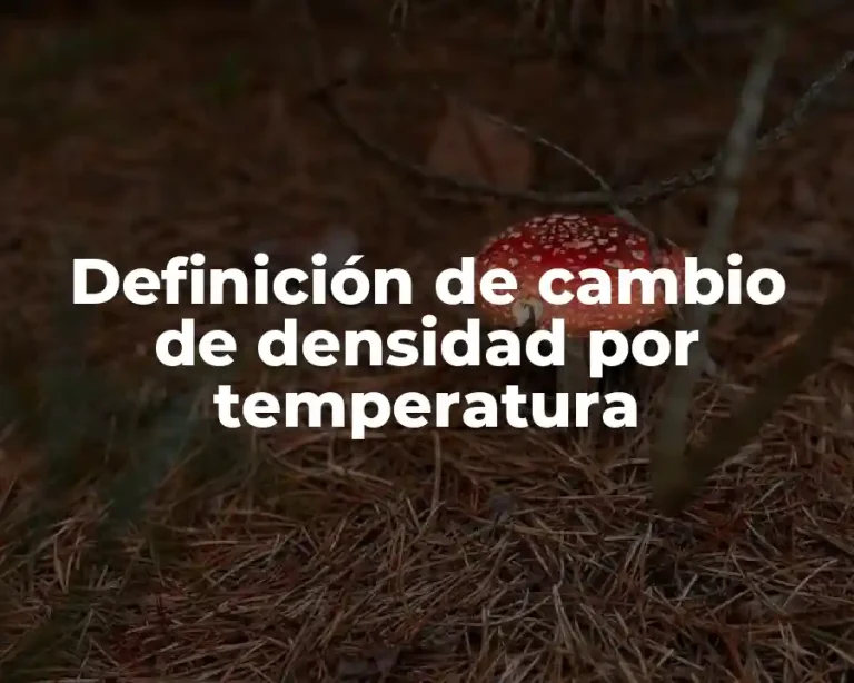Definición de cambio de densidad por temperatura