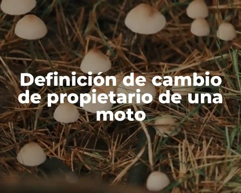 Definición de cambio de propietario de una moto