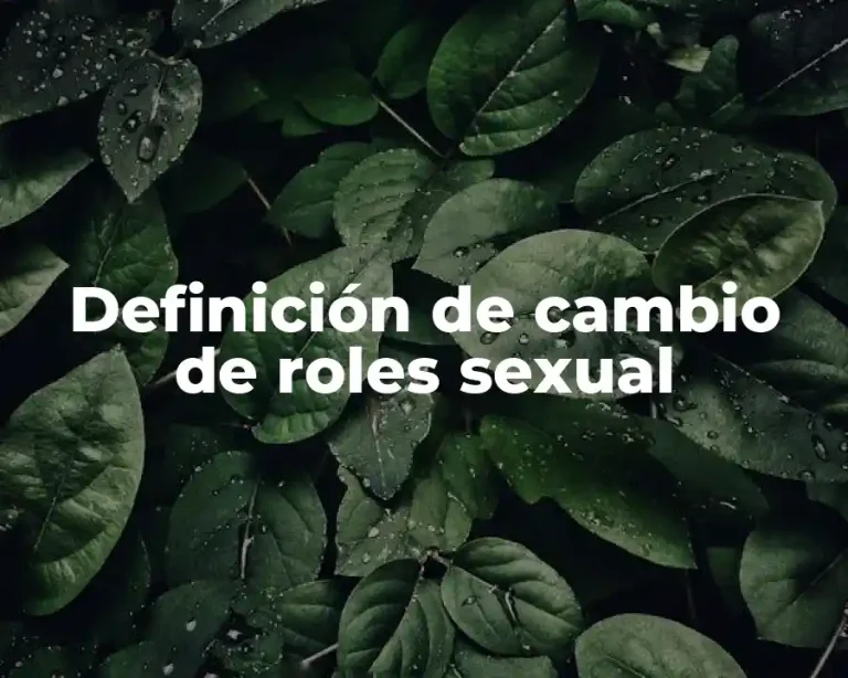Definición de cambio de roles sexual