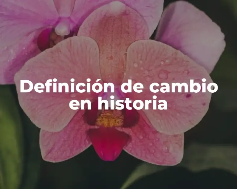 Definición de cambio en historia
