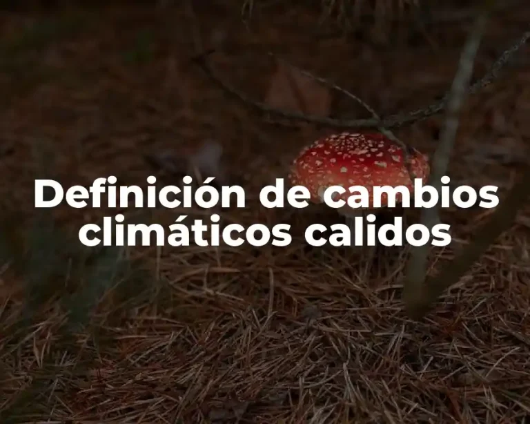 Definición de cambios climáticos calidos