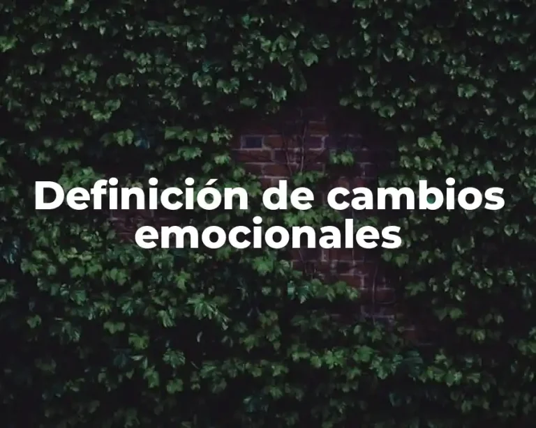 Definición de cambios emocionales
