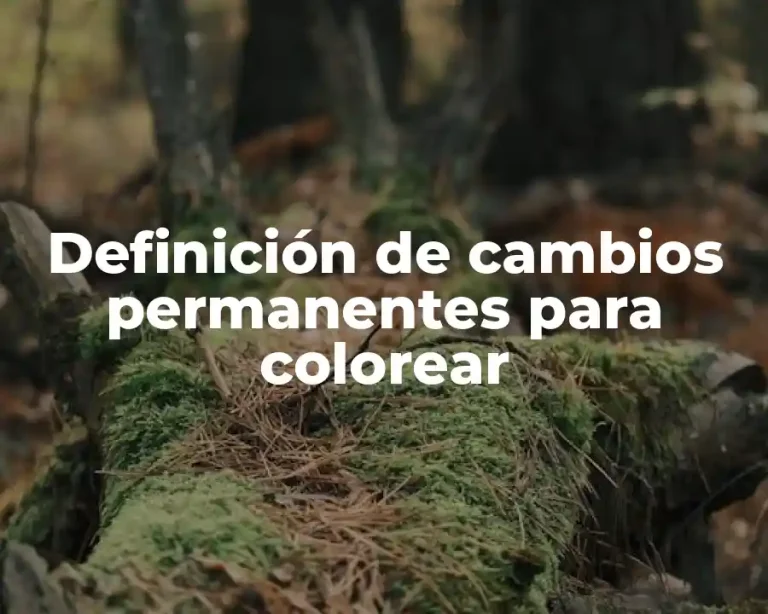 Definición de cambios permanentes para colorear