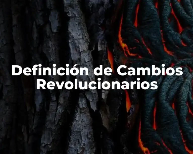 Definición de Cambios Revolucionarios
