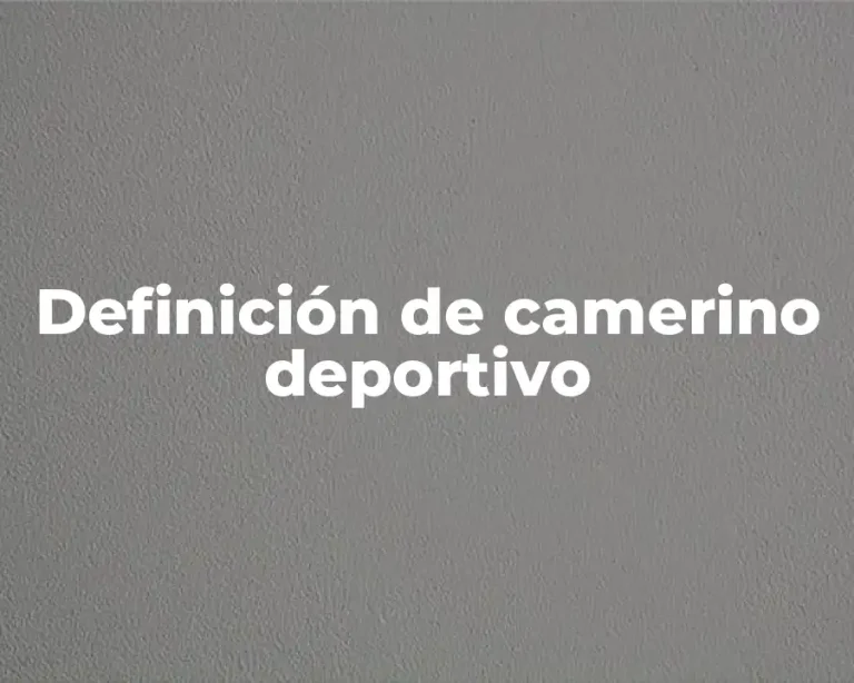 Definición de camerino deportivo
