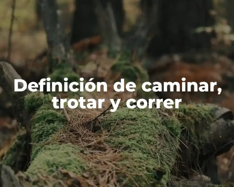 Definición de caminar, trotar y correr