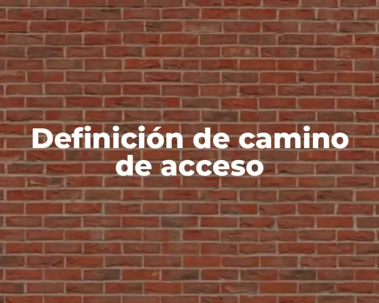 Definición de camino de acceso