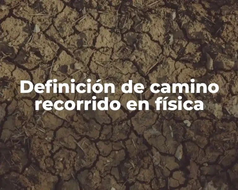 Definición de camino recorrido en física