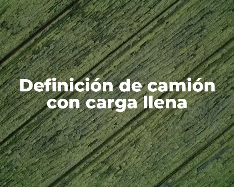 Definición de camión con carga llena