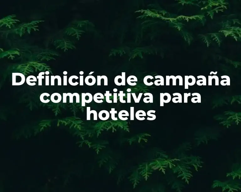 Definición de campaña competitiva para hoteles