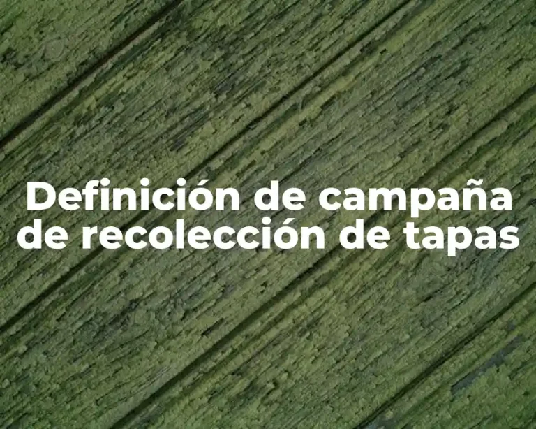 Definición de campaña de recolección de tapas