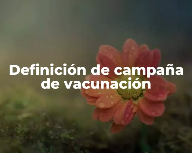 Definición de campaña de vacunación