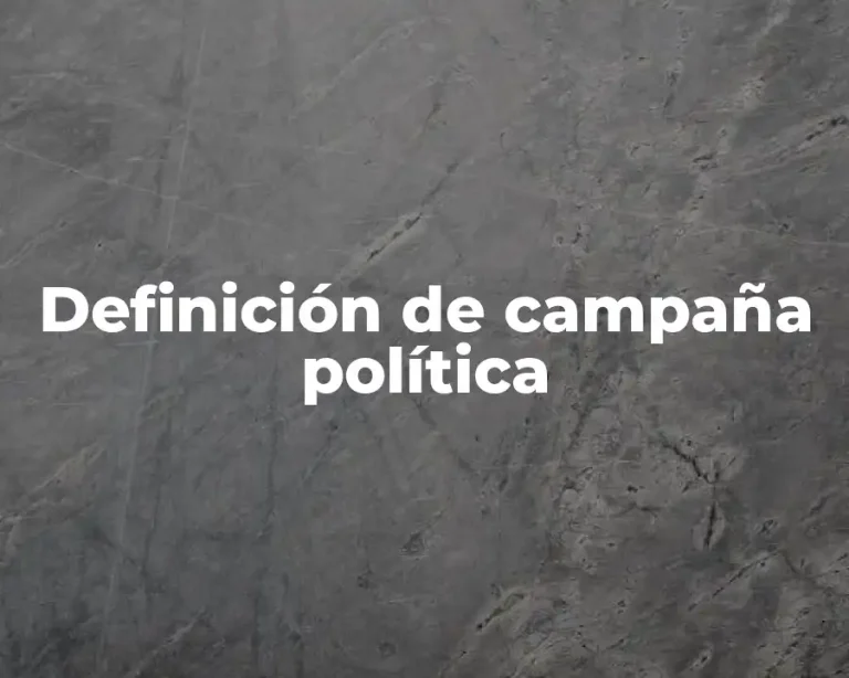 Definición de campaña política