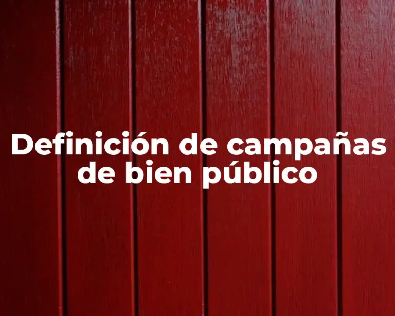 Definición de campañas de bien público