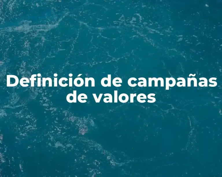 Definición de campañas de valores