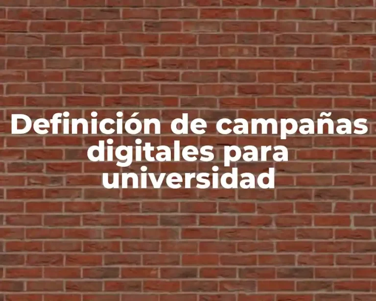Definición de campañas digitales para universidad