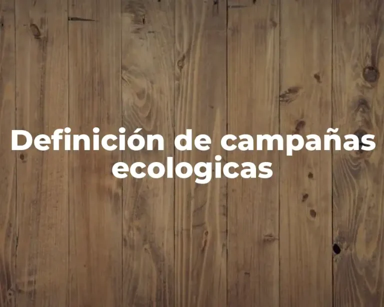 Definición de campañas ecologicas