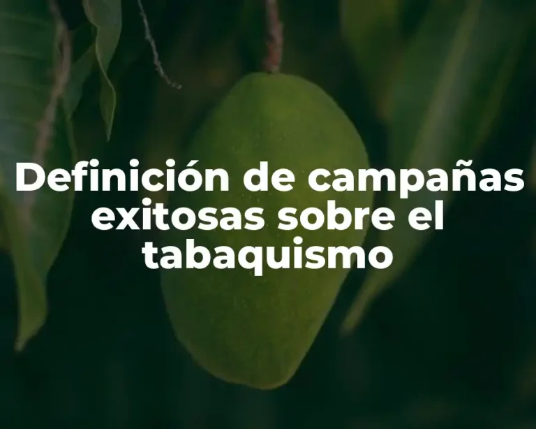 Definición de campañas exitosas sobre el tabaquismo