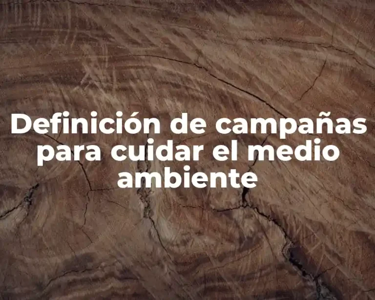 Definición de campañas para cuidar el medio ambiente