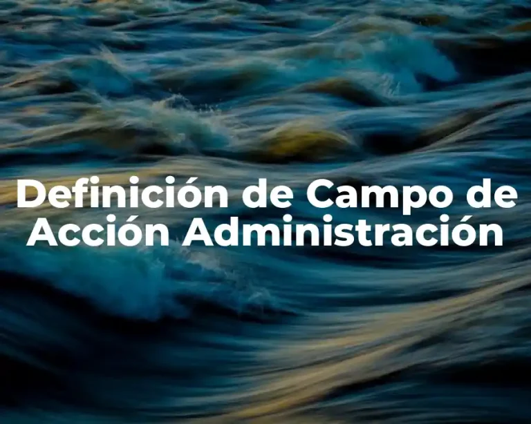 Definición de Campo de Acción Administración
