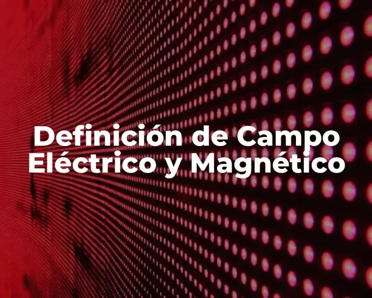 Definición de Campo Eléctrico y Magnético