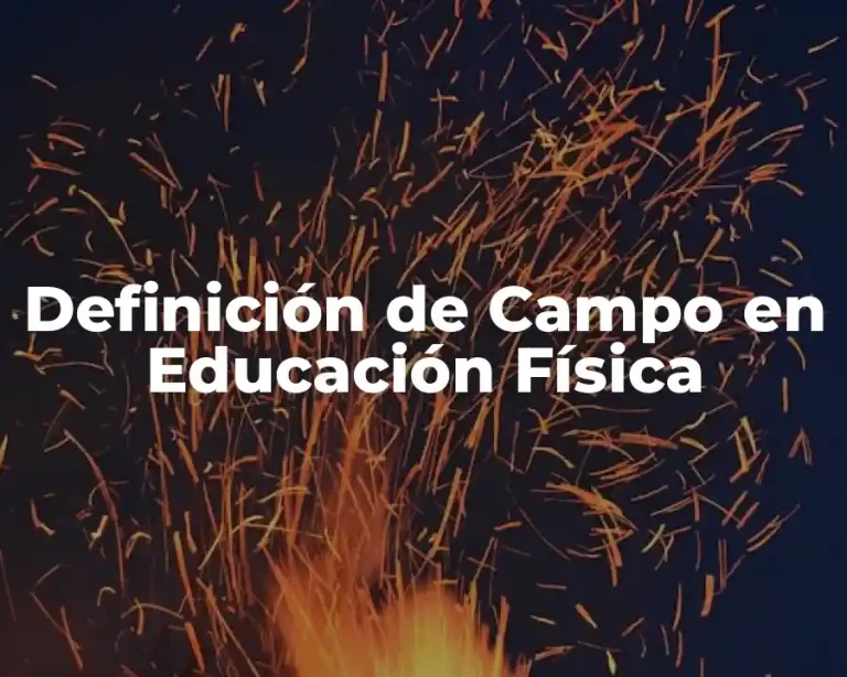 Definición de Campo en Educación Física