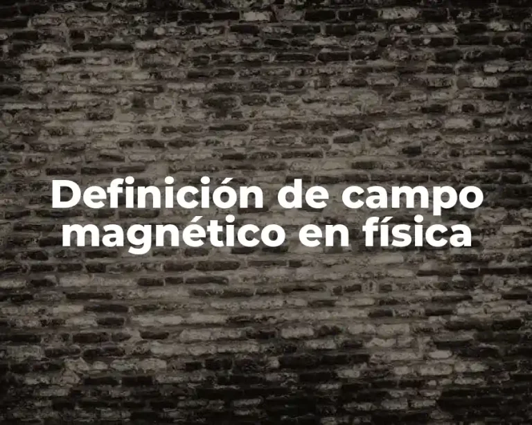 Definición de campo magnético en física