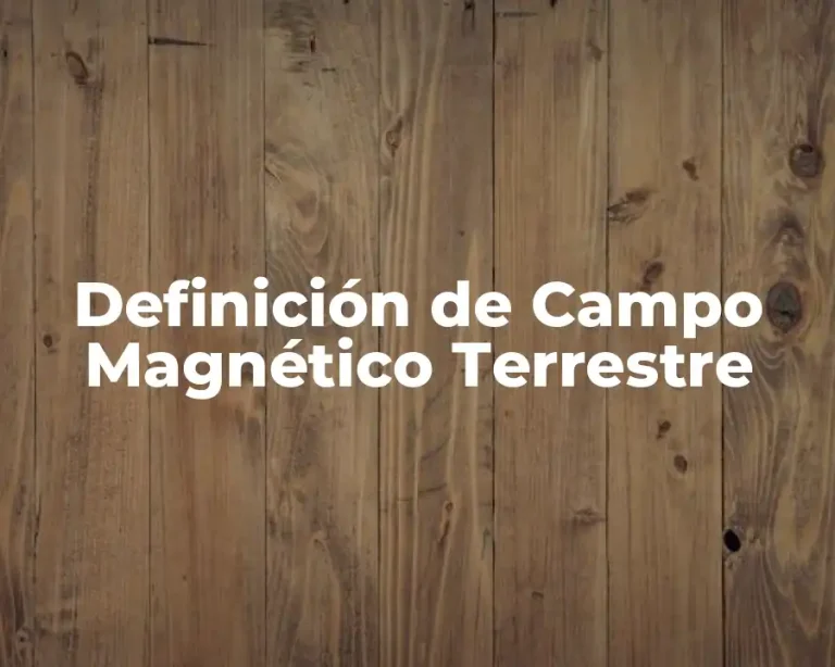 Definición de Campo Magnético Terrestre