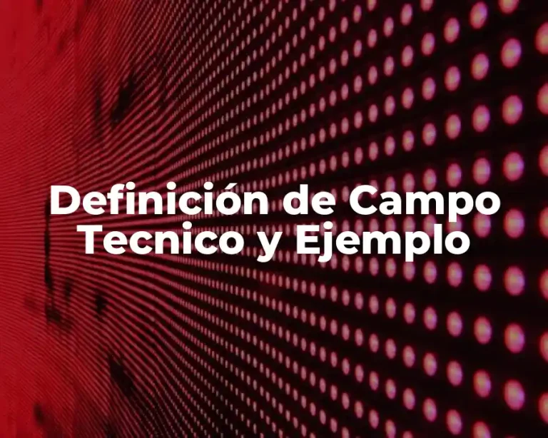 Definición de Campo Tecnico y Ejemplo