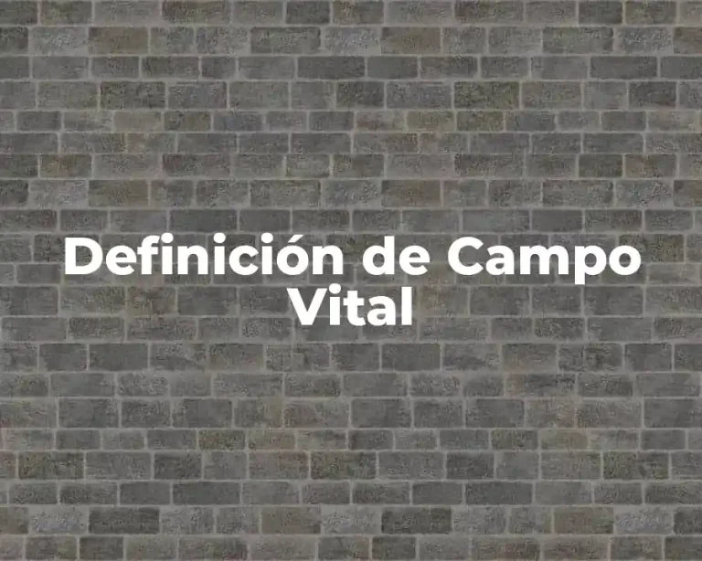 Definición de Campo Vital