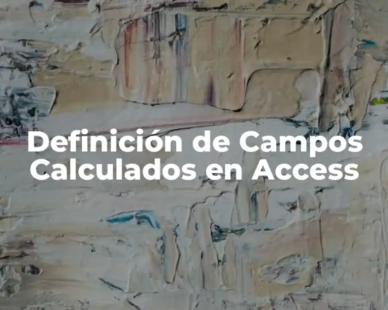 Definición de Campos Calculados en Access