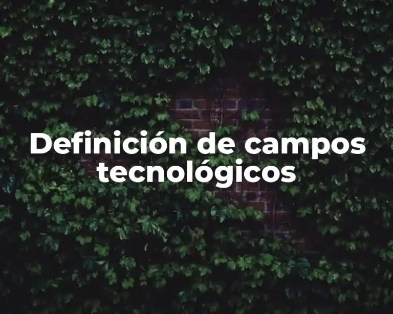 Definición de campos tecnológicos