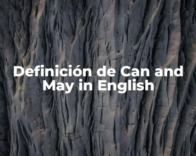 Definición de Can and May in English