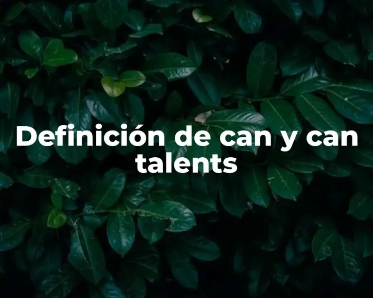 Definición de can y can talents
