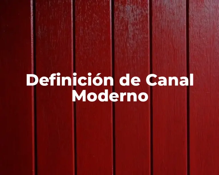 Definición de Canal Moderno