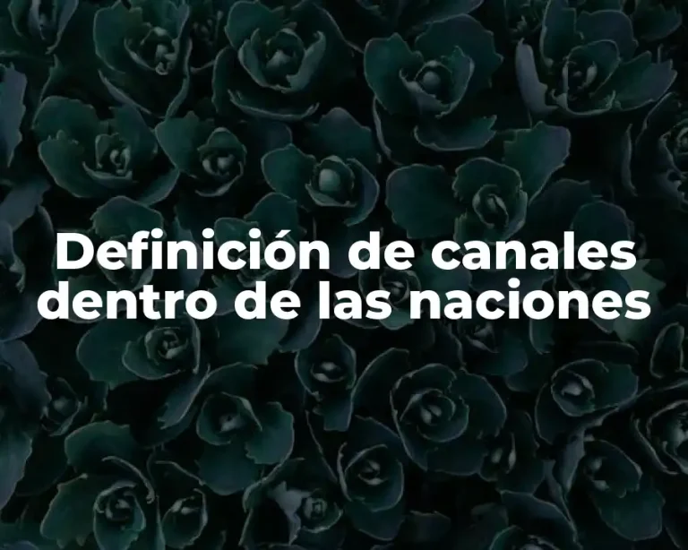 Definición de canales dentro de las naciones