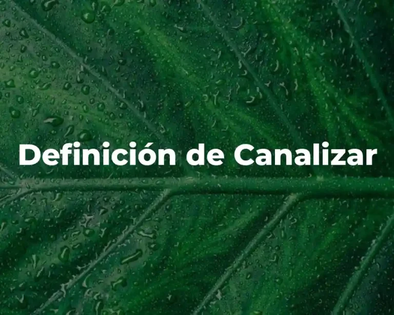 Definición de Canalizar