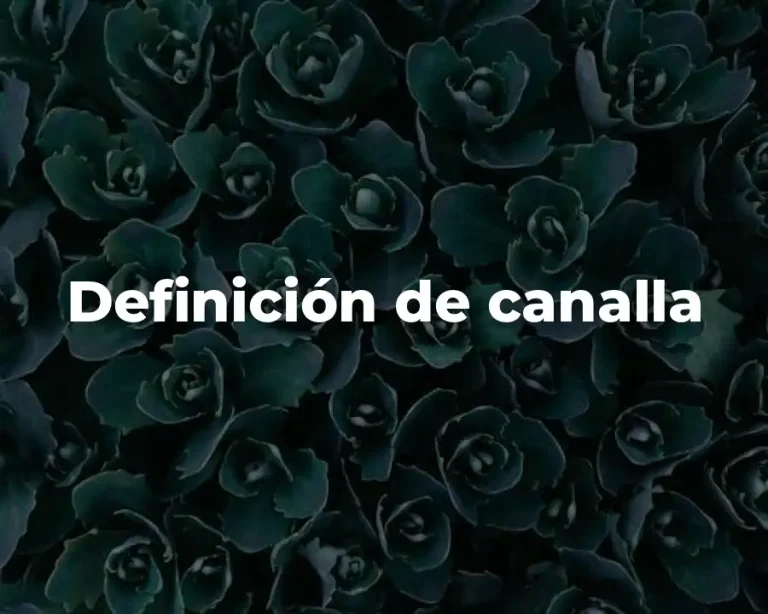 Definición de canalla
