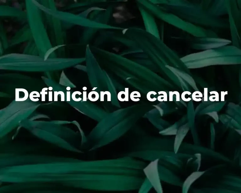 Definición de cancelar
