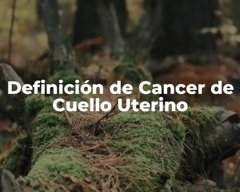 Definición de Cancer de Cuello Uterino
