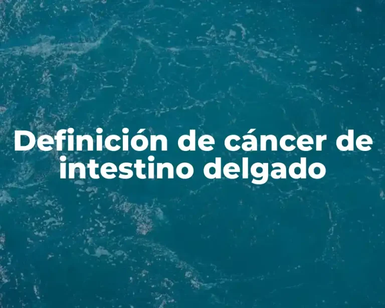 Definición de cáncer de intestino delgado