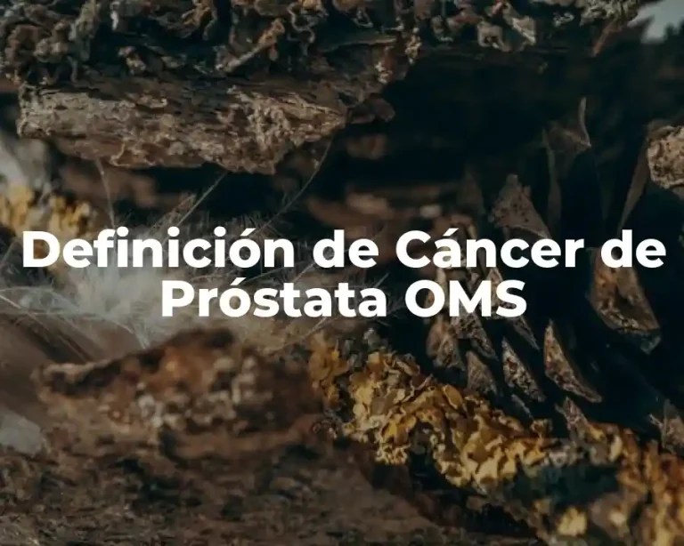 Definición de Cáncer de Próstata OMS
