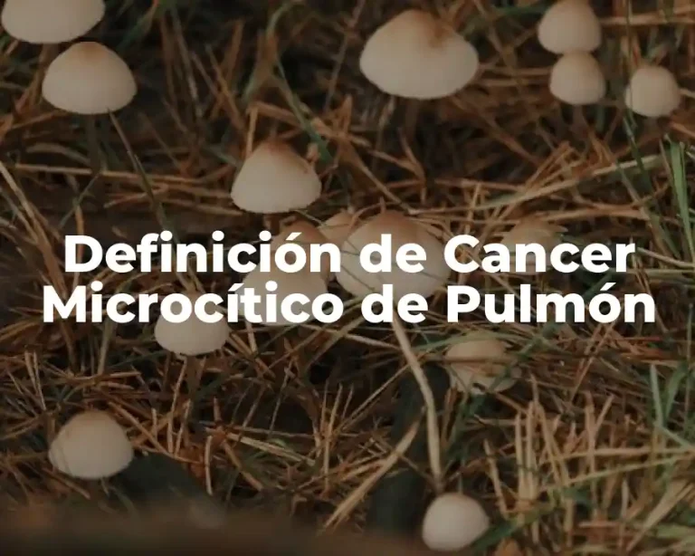 Definición de Cancer Microcítico de Pulmón