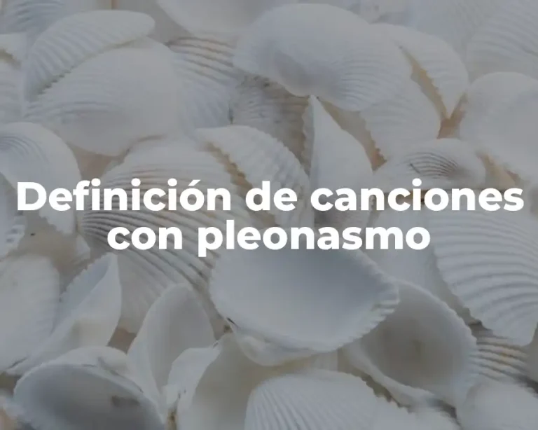 Definición de canciones con pleonasmo