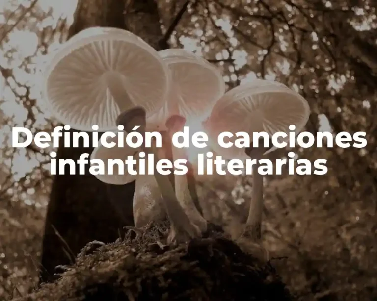 Definición de canciones infantiles literarias