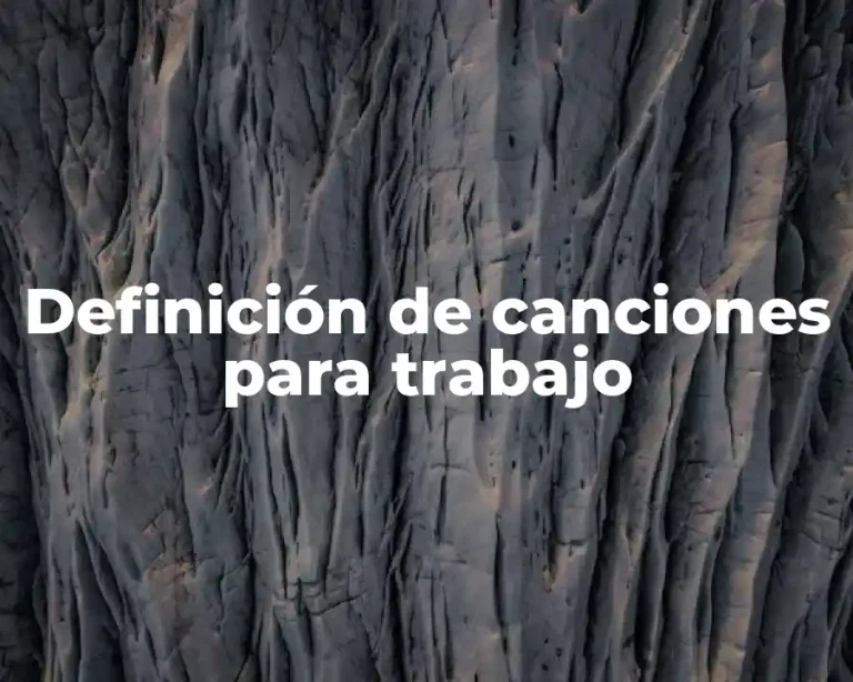 Definición de canciones para trabajo