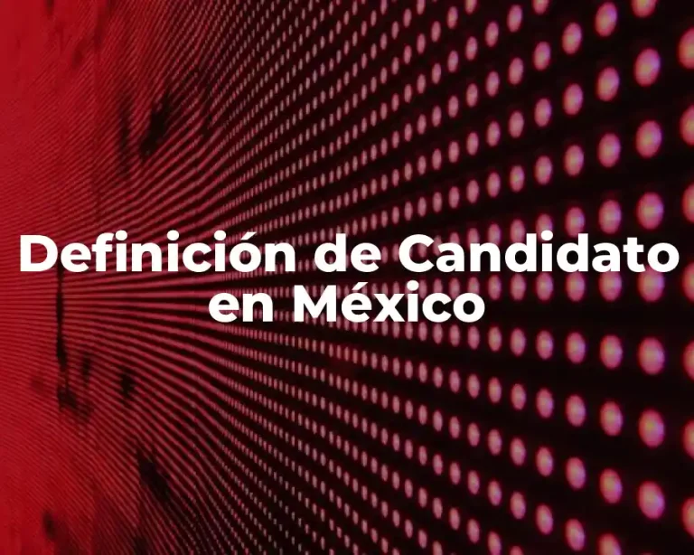 Definición de Candidato en México
