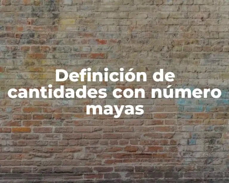Definición de cantidades con número mayas
